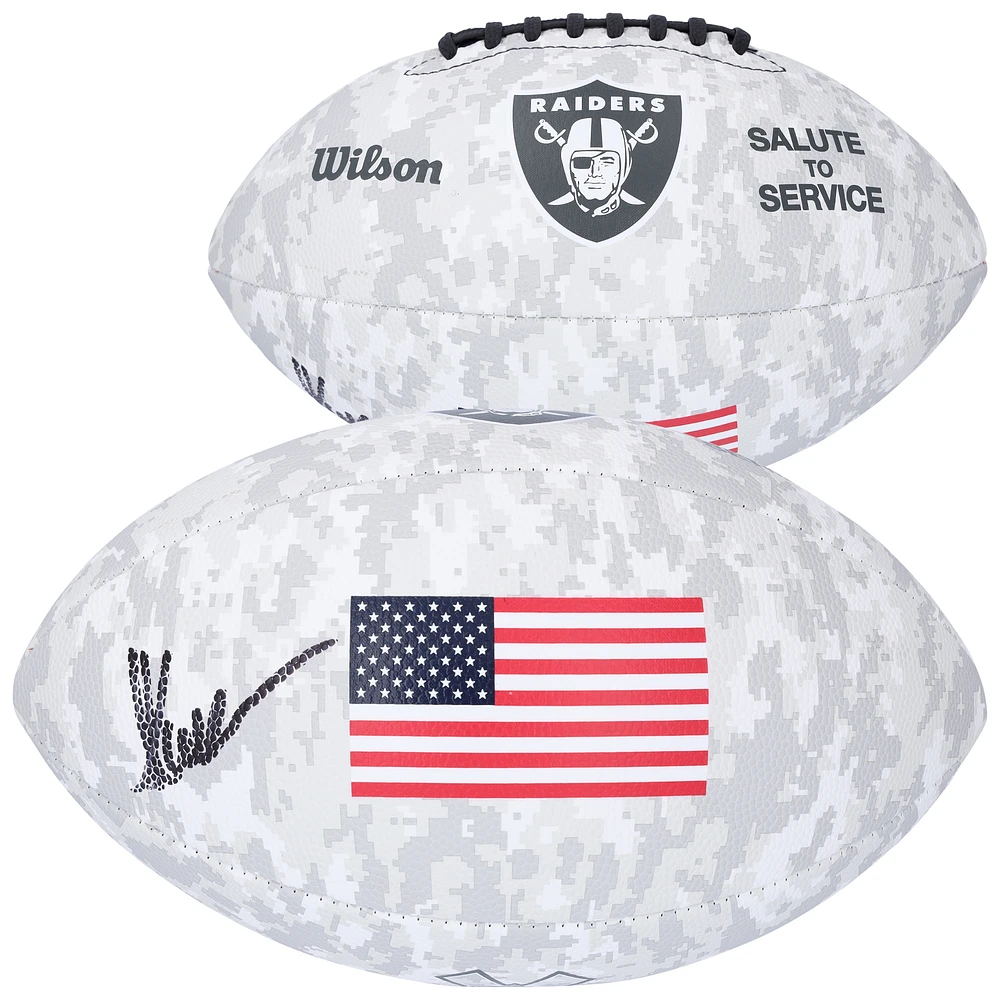 Marcus Allen Las Vegas Raiders Autographed Wilson 2024 Salute To Service Football