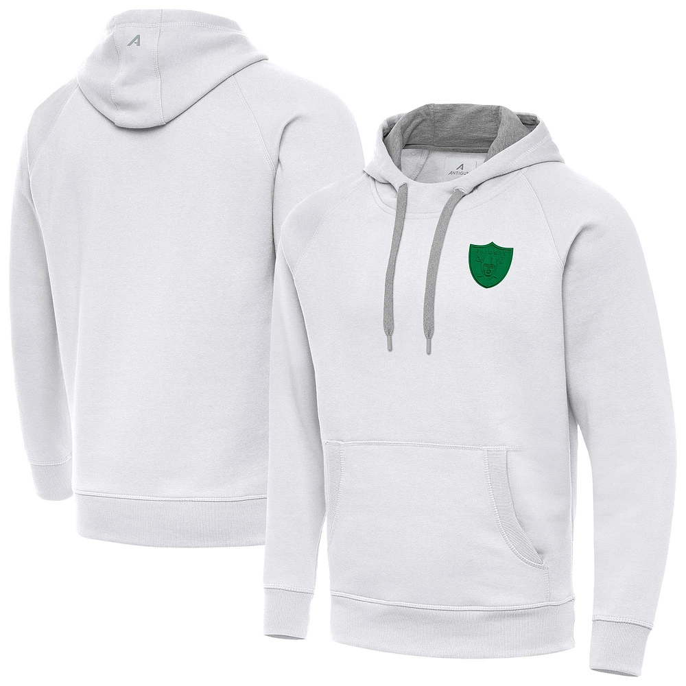 Men's Antigua Las Vegas Raiders St. Patrick's Day Victory Pullover Hoodie