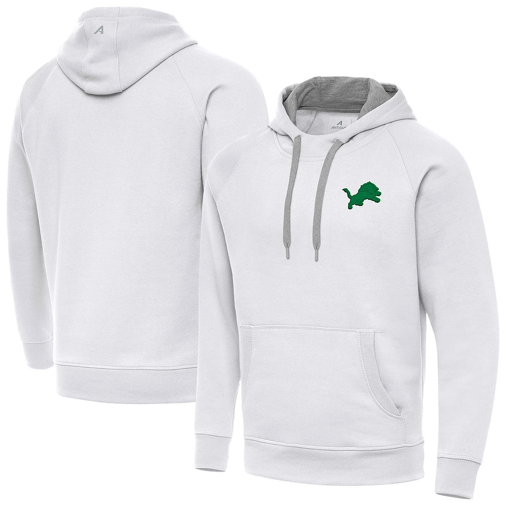 Men's Antigua Detroit Lions St. Patrick's Day Victory Pullover Hoodie