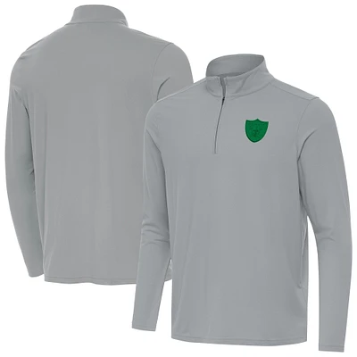 Men's Antigua Las Vegas Raiders St Patrick Day Intent Quarter-Zip Pullover Top