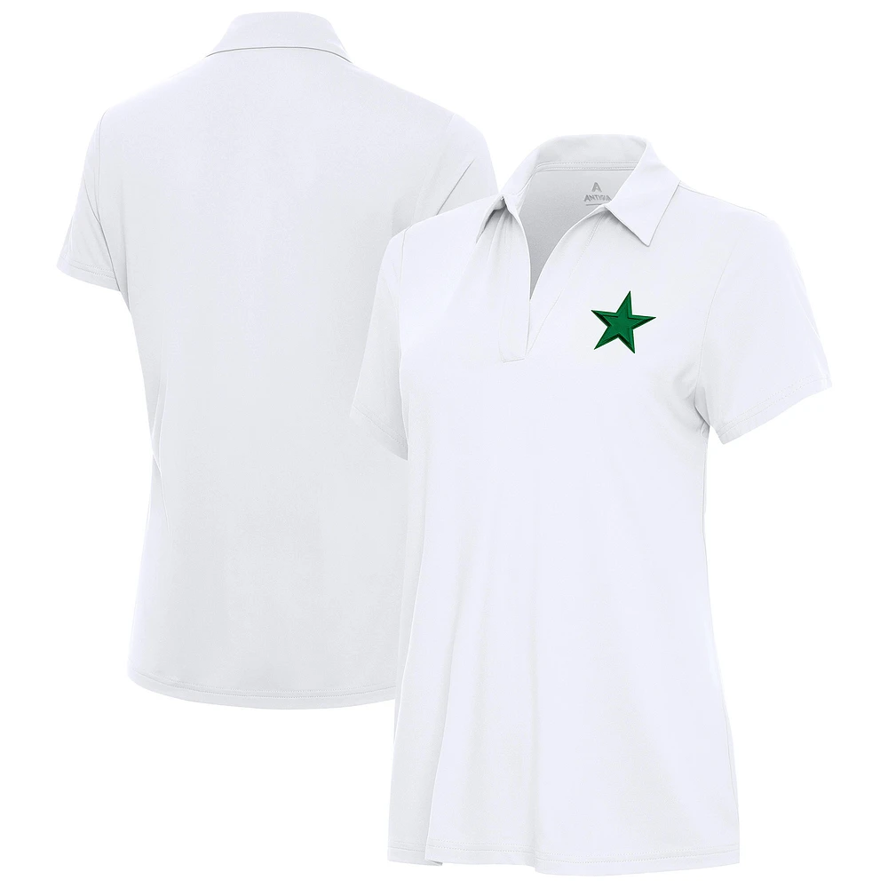 Women's Antigua White Dallas Cowboys St. Patrick's Day Era Polo