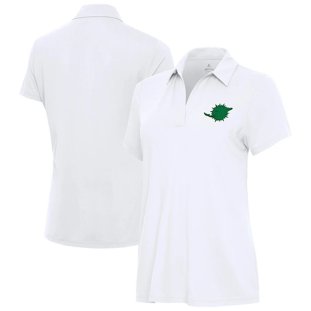 Women's Antigua White Miami Dolphins St. Patrick's Day Era Polo