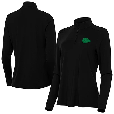 Women's Antigua Kansas City Chiefs St. Patrick's Day Intent Quarter-Zip Pullover