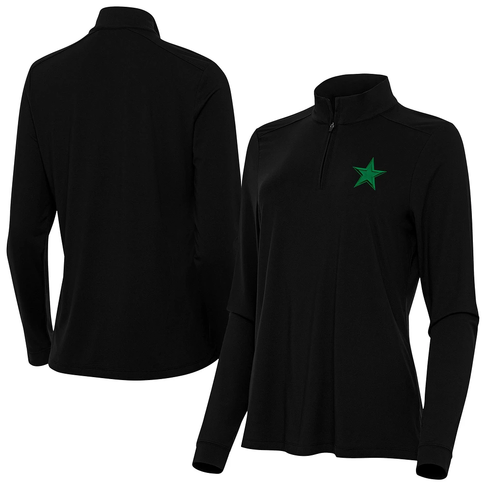 Women's Antigua Dallas Cowboys St. Patrick's Day Intent Quarter-Zip Pullover