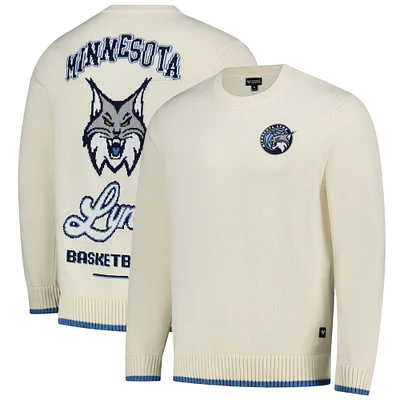 Unisex The Wild Collective Cream Minnesota Lynx Jacquard Pullover Sweater