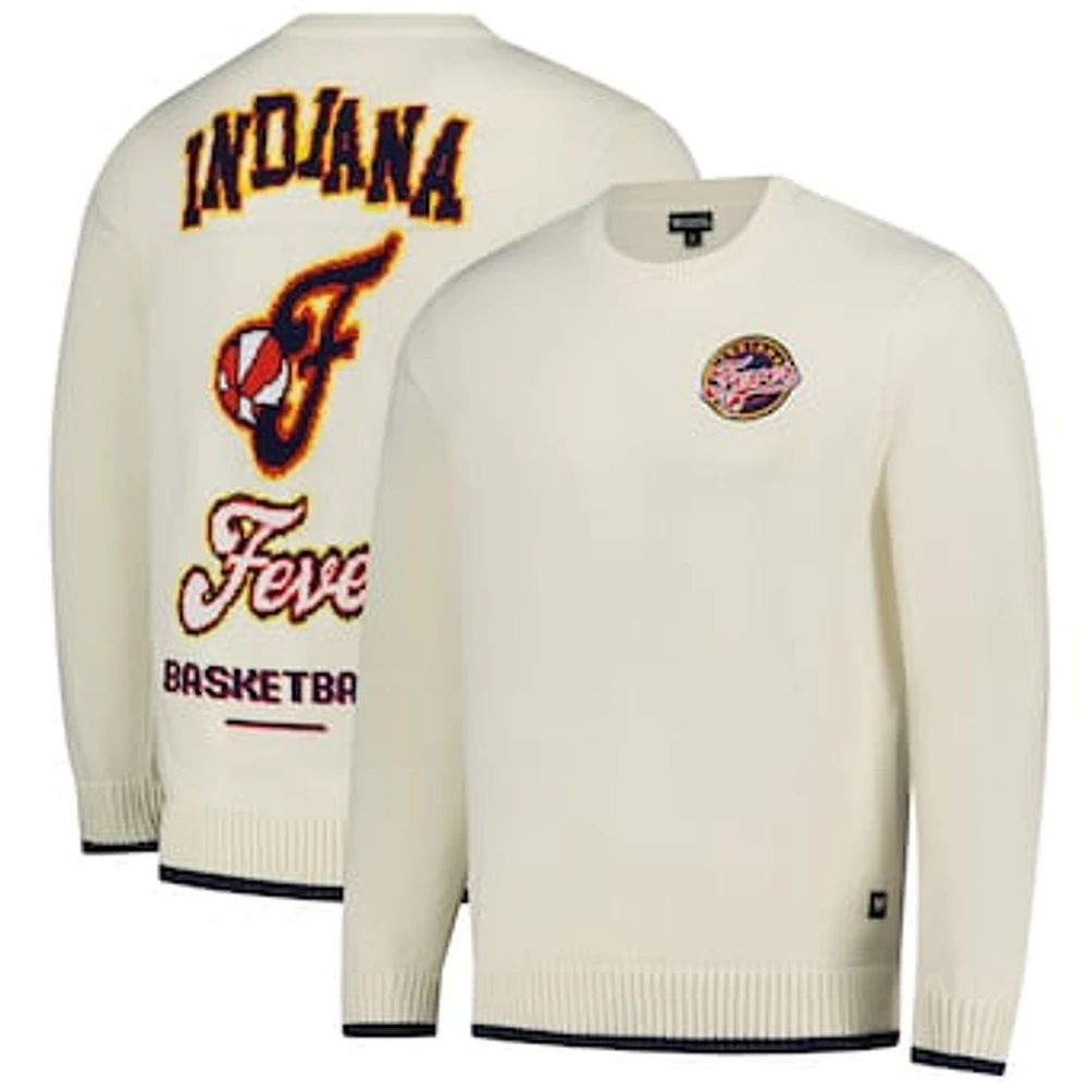 Unisex The Wild Collective Cream Indiana Fever Jacquard Pullover Sweater