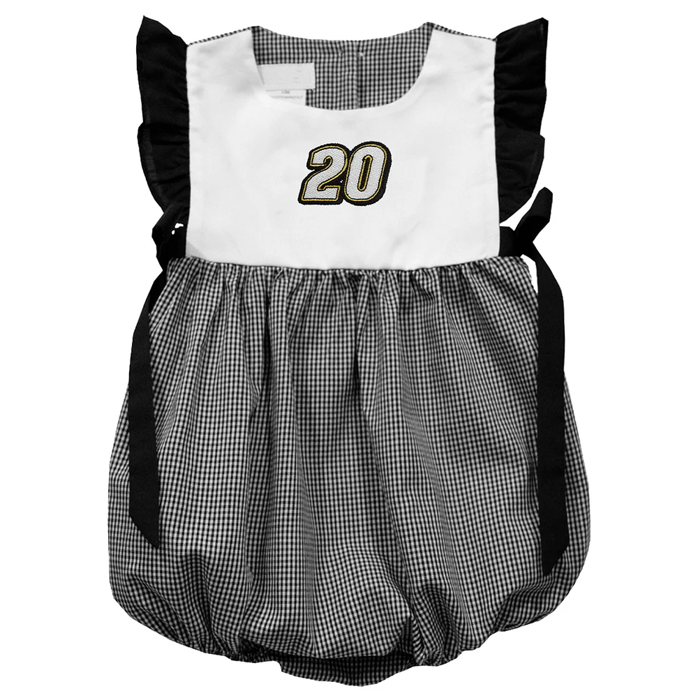 Girl's Infant Vive La Fete Black Christopher Bell Gingham Bubble Dress