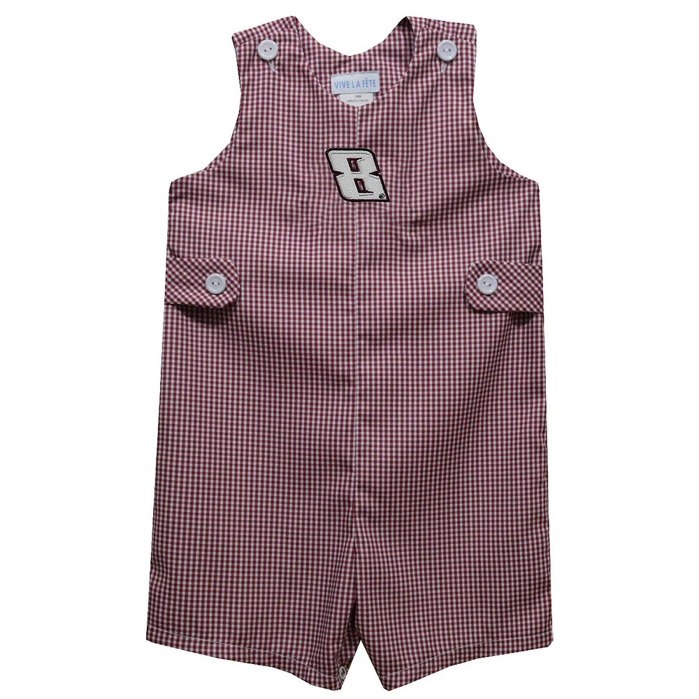 Toddler Vive La Fete Maroon Kyle Busch Gingham Jon Bodysuit