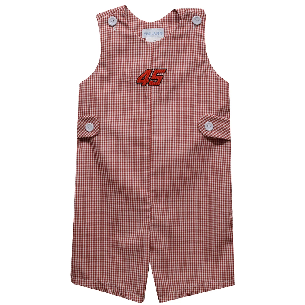 Toddler Vive La Fete Red Tyler Reddick Gingham Jon Bodysuit