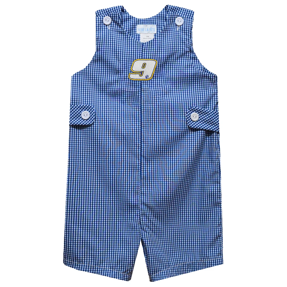 Toddler Vive La Fete Blue Chase Elliott Gingham Jon Bodysuit