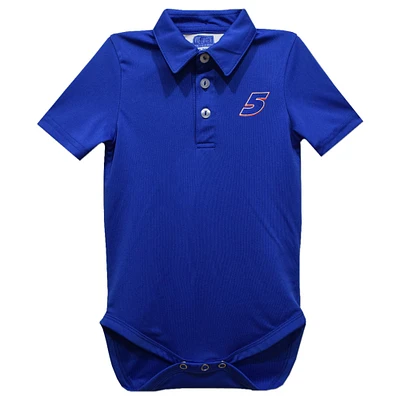 Infant Vive La Fete Blue Kyle Larson Polo Bodysuit