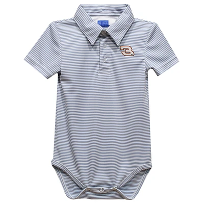 Infant Vive La Fete Austin Dillon Polo Pencil Stripe Bodysuit