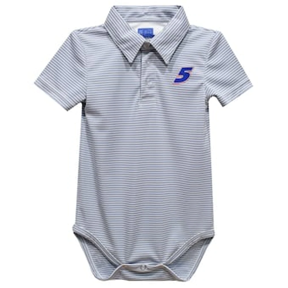 Infant Vive La Fete Kyle Larson Polo Pencil Stripe Bodysuit