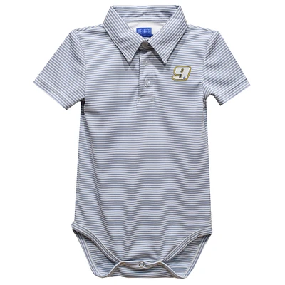 Infant Vive La Fete Chase Elliott Polo Pencil Stripe Bodysuit