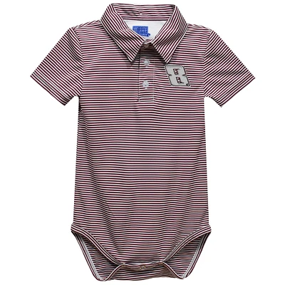 Infant Vive La Fete Maroon Kyle Busch Polo Pencil Stripe Bodysuit