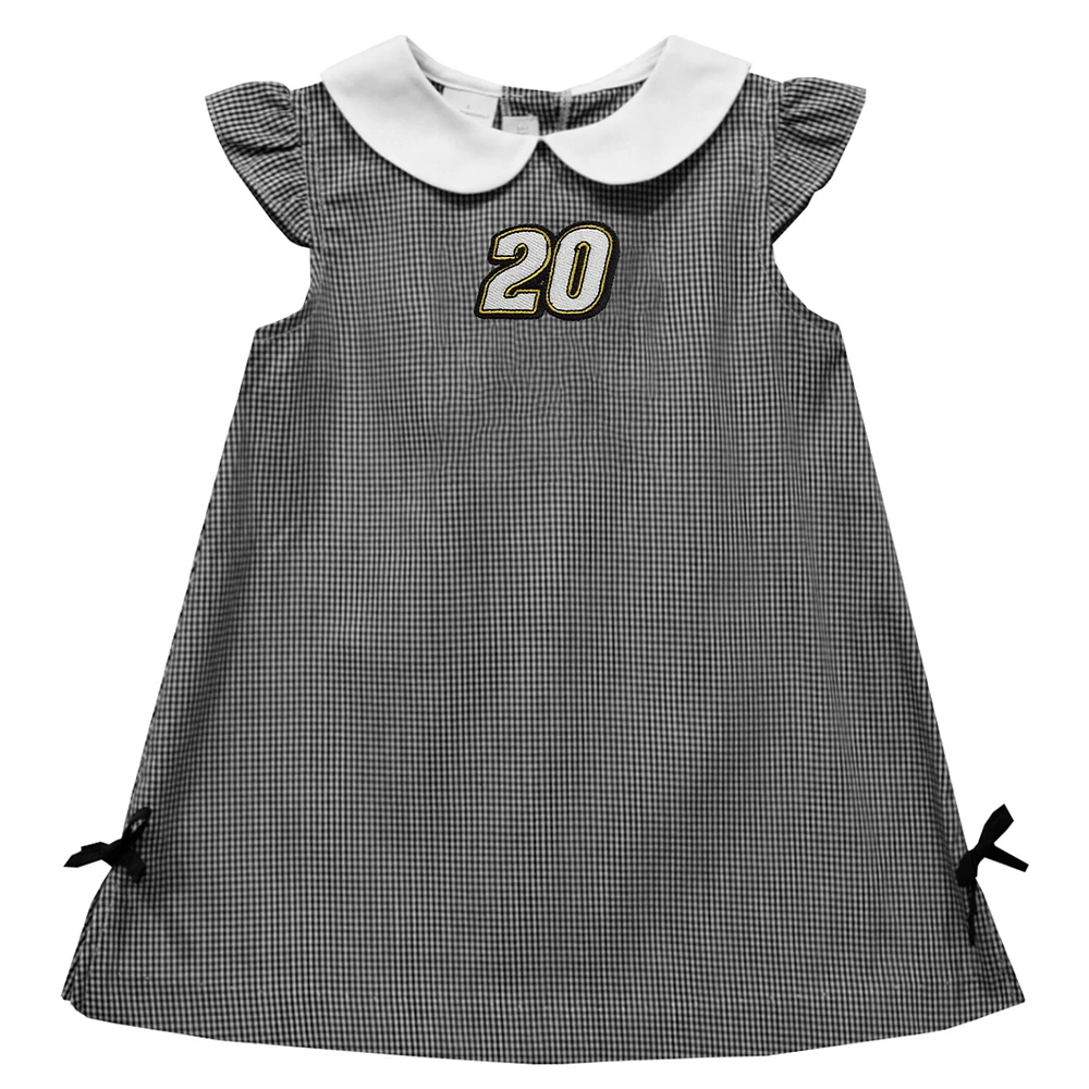 Girls Infant Vive La Fete Black Christopher Bell Mini Check A-Line Dress
