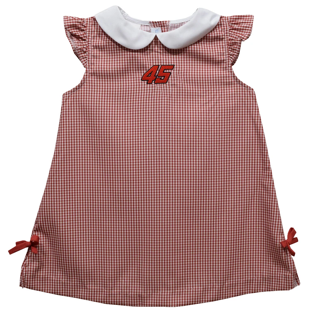 Girls Toddler Vive La Fete Red Tyler Reddick Mini Check A-Line Dress