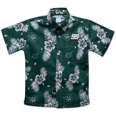 Toddler Vive La Fete Green Daniel Suarez Hawaiian Print Button-Down Shirt
