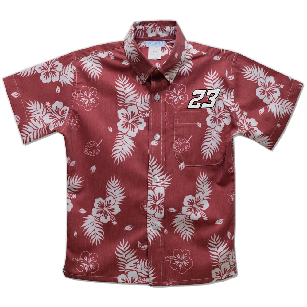 Toddler Vive La Fete Bubba Wallace Hawaiian Print Button-Down Shirt