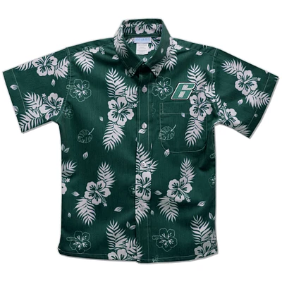 Toddler Vive La Fete Green Brad Keselowski Hawaiian Print Button-Down Shirt