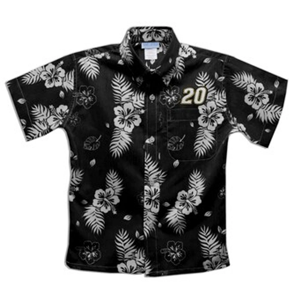 Youth Vive La Fete Black Christopher Bell Hawaiian Print Button-Down Shirt