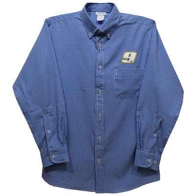 Youth Vive La Fete Blue Chase Elliott Button-Down Long Sleeve Shirt