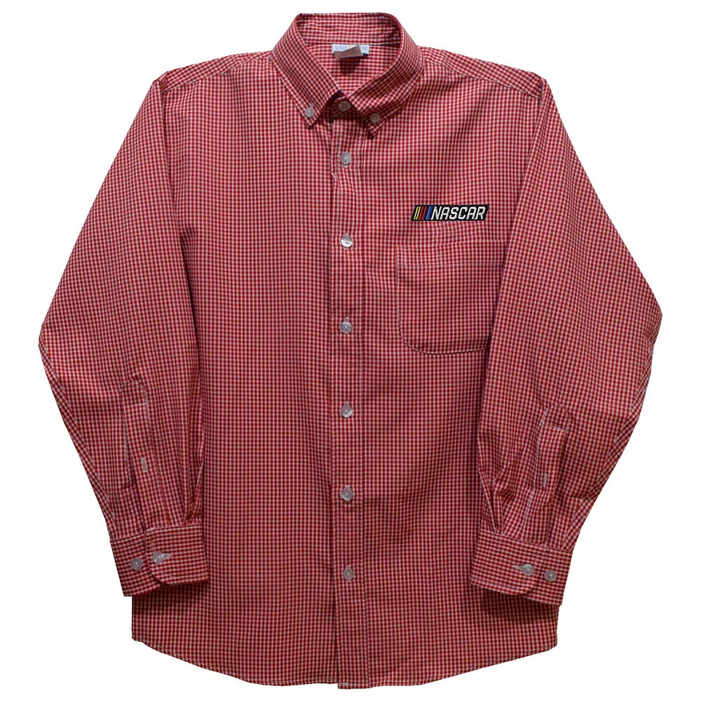 Youth Vive La Fete Red NASCAR Merchandise Button-Down Long Sleeve Shirt
