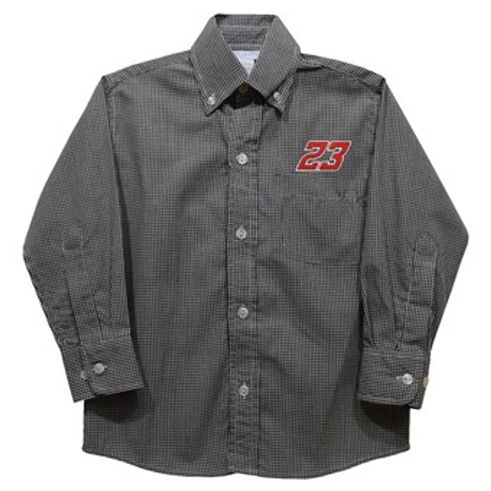 Youth Vive La Fete Black Bubba Wallace Button-Down Long Sleeve Shirt