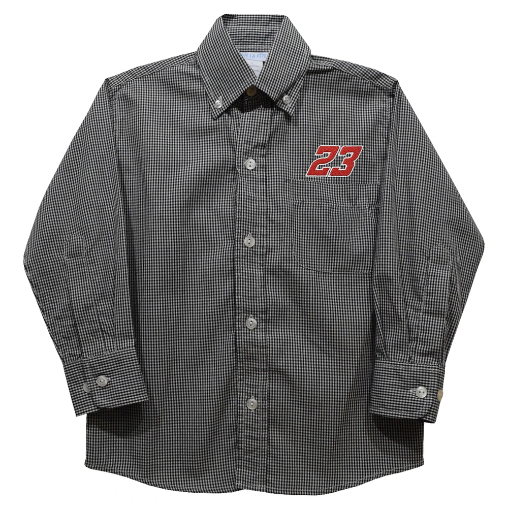 Youth Vive La Fete Black Bubba Wallace Button-Down Long Sleeve Shirt