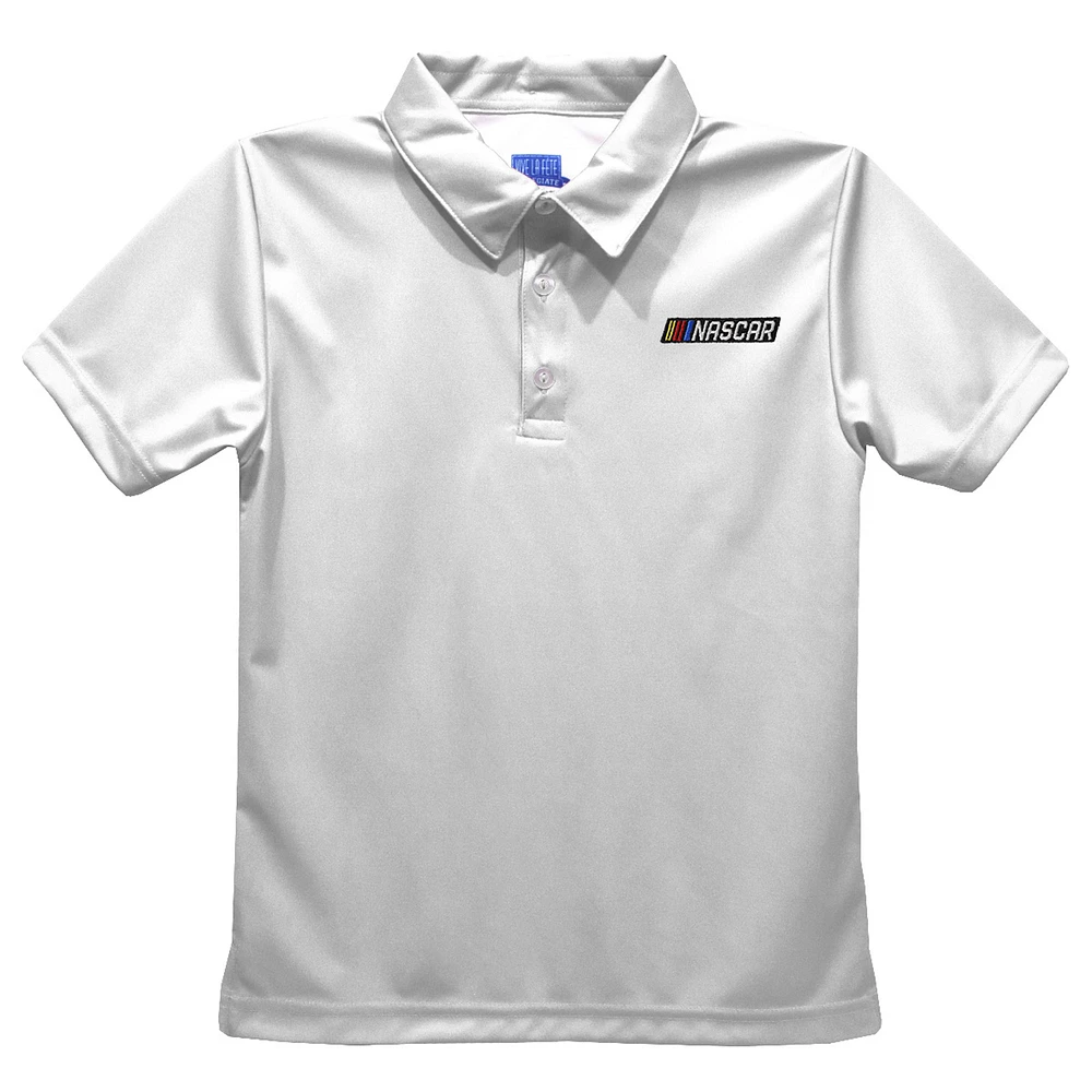 Youth Vive La Fete White NASCAR Merchandise Polo