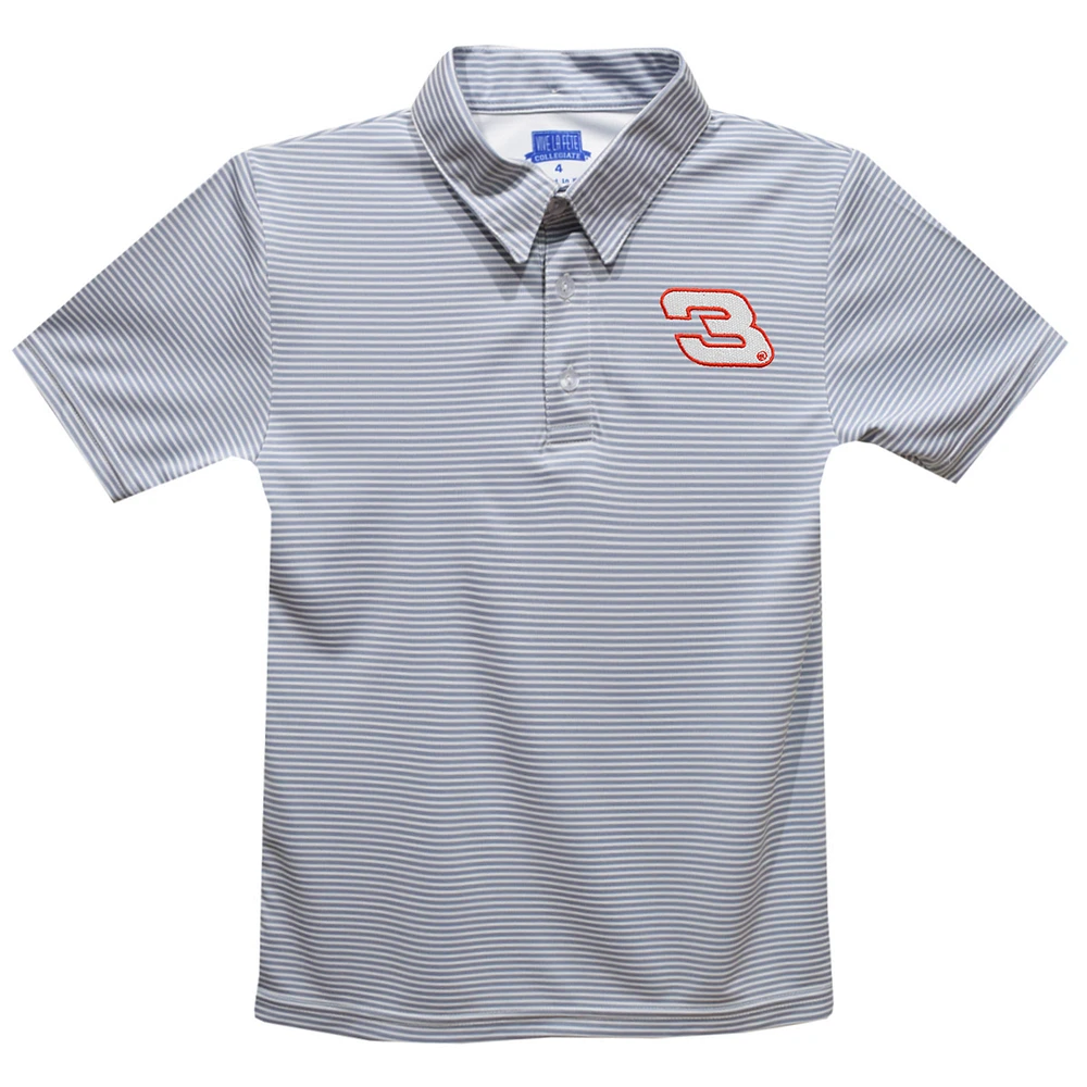 Toddler Vive La Fete Gray Dale Earnhardt Stripe Polo