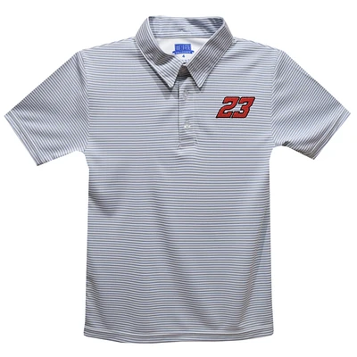 Toddler Vive La Fete Gray Bubba Wallace Stripe Polo