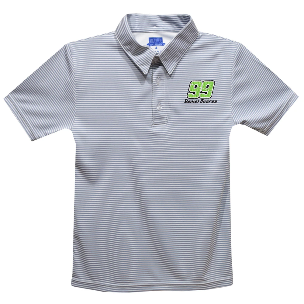 Toddler Vive La Fete Gray Daniel Suarez Stripe Polo