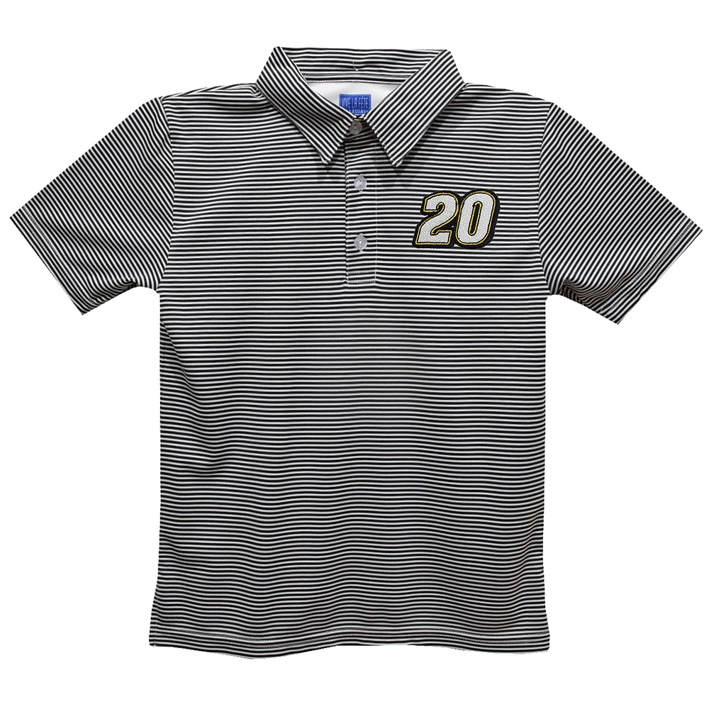 Toddler Vive La Fete Black Christopher Bell Stripe Polo