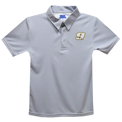 Toddler Vive La Fete Gray Chase Elliott Stripe Polo