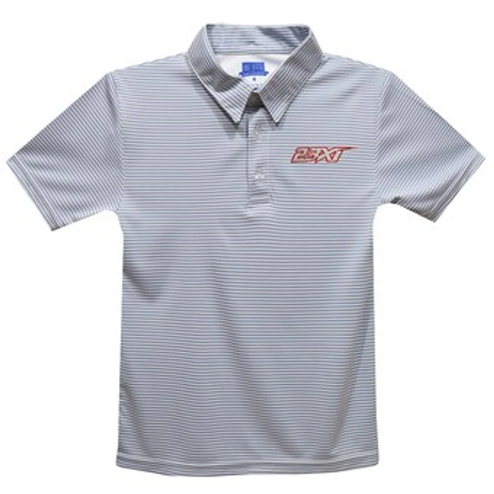 Youth Vive La Fete Gray 23XI Racing Stripe Polo