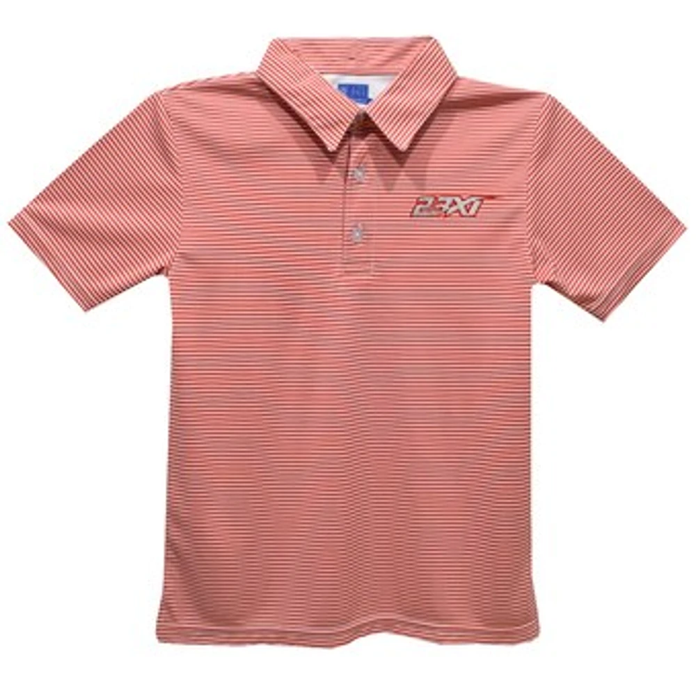Youth Vive La Fete Red 23XI Racing Stripe Polo