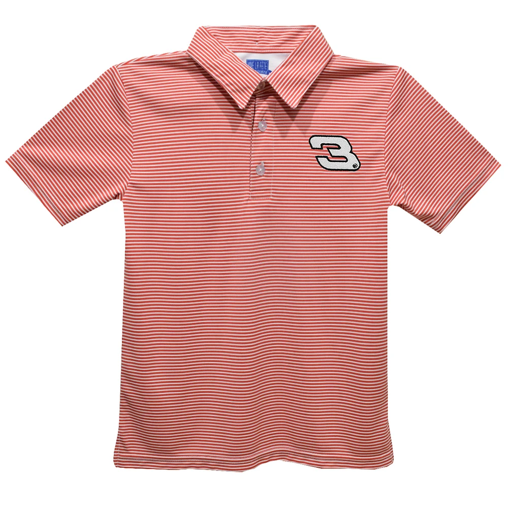 Youth Vive La Fete Red Dale Earnhardt Stripe Polo