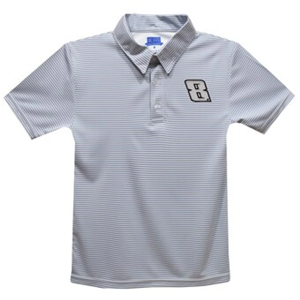 Youth Vive La Fete Gray Kyle Busch Stripe Polo