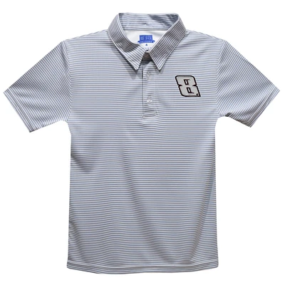 Youth Vive La Fete Gray Kyle Busch Stripe Polo