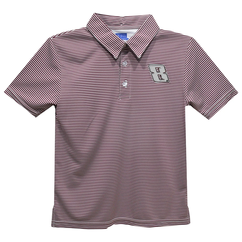 Youth Vive La Fete Maroon Kyle Busch Stripe Polo