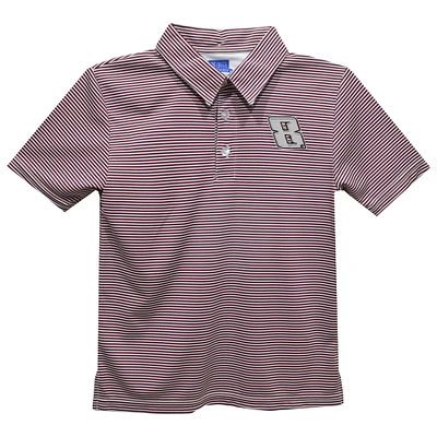 Youth Vive La Fete Maroon Kyle Busch Stripe Polo