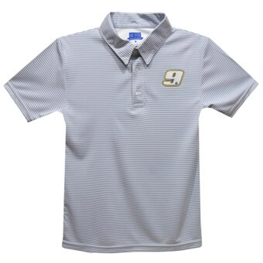 Youth Vive La Fete Gray Chase Elliott Stripe Polo