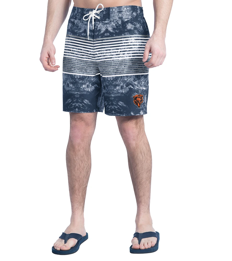 Men's G-III Sports by Carl Banks Navy/Gray Chicago Bears Horizon Volley Swim Shorts