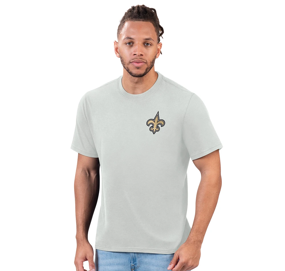 Men's Margaritaville Gray New Orleans Saints Wastin' Away T-Shirt