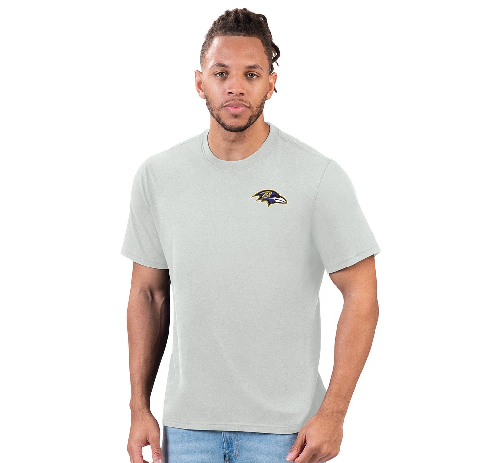 Men's Margaritaville Gray Baltimore Ravens Wastin' Away T-Shirt