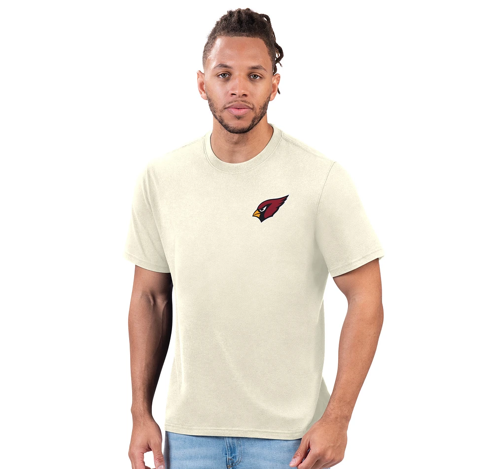 Men's Margaritaville Cream Arizona Cardinals Wastin' Away T-Shirt