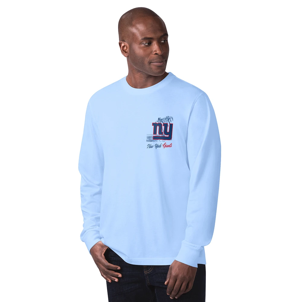Men's Margaritaville Light Blue New York Giants It's Five O'Clock Somewhere Long Sleeve T-Shirt