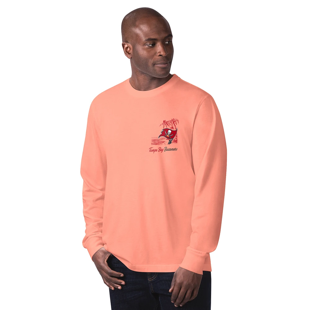 Men's Margaritaville Orange Tampa Bay Buccaneers It's Five O'Clock Somewhere Long Sleeve T-Shirt
