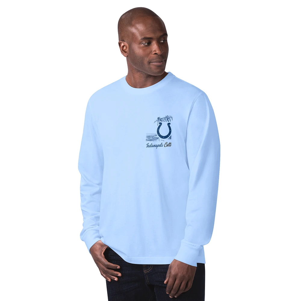 Men's Margaritaville Light Blue Indianapolis Colts It's Five O'Clock Somewhere Long Sleeve T-Shirt
